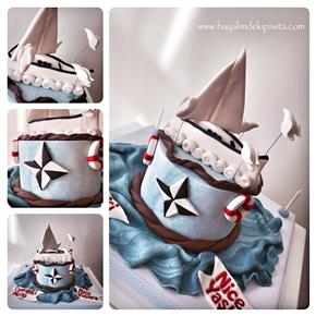 #hayalimdekipasta #deniziskender #sailing #sailingcake #fondant #sugarart #sea